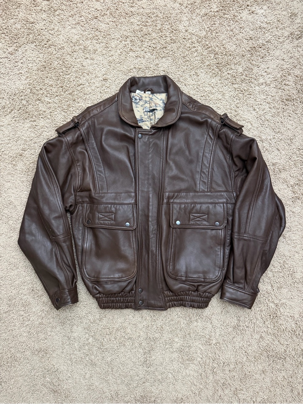 Vintage Arrow Airbase Type A2 Flight Bomber Premium 100% Leather Jacket Size XL